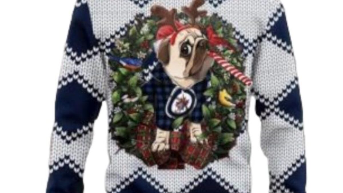 NHL New Jersey Devils Pub Dog Christmas Ugly 3D Sweater For Men