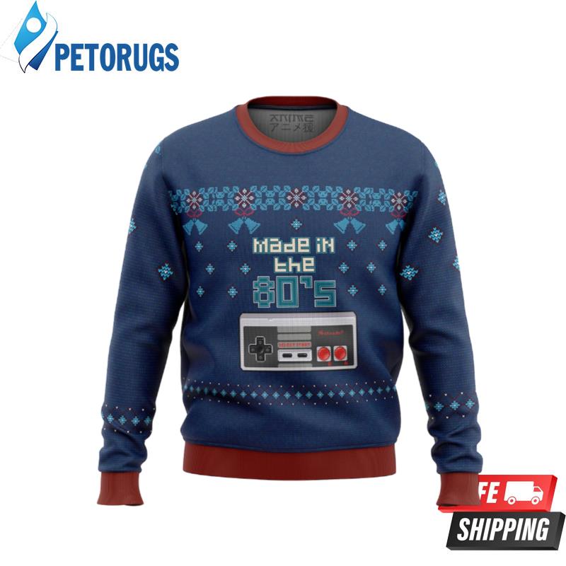 Nintendo made in the 80s Ugly Christmas Sweaters