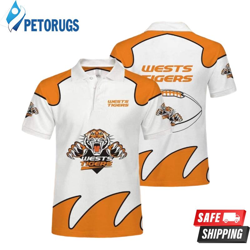 Nrl Wests Tigers Casual Summer Short Polo Shirts