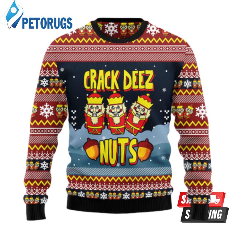 Nutcracker Crack Deez Nuts Ugly Christmas Sweaters