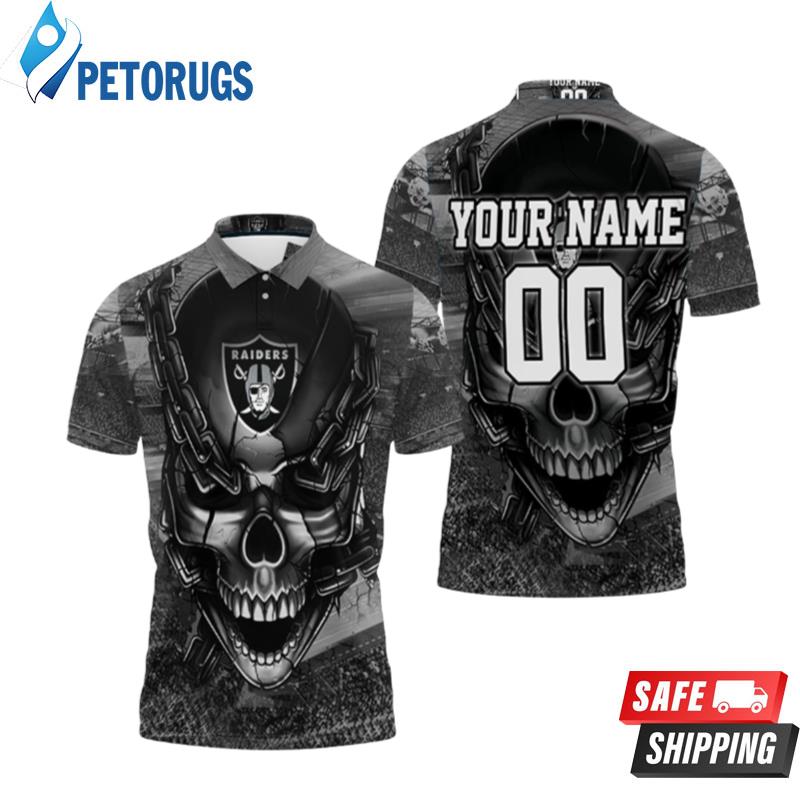 Oakland Raiders Skull Chains Personalized Polo Shirts