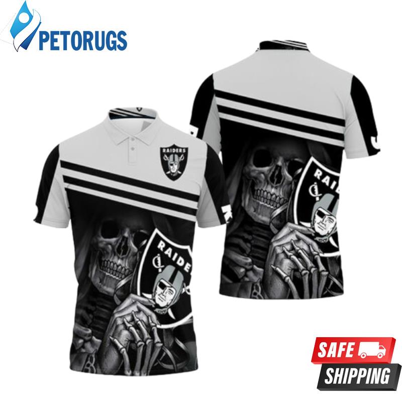 Oakland Raiders Skull Maiden Fan Polo Shirts