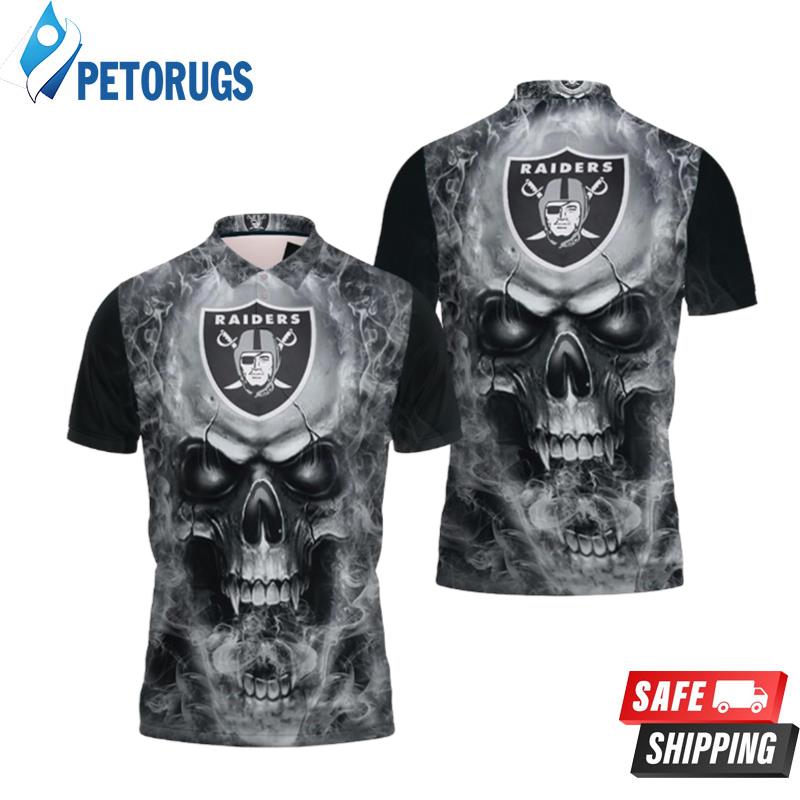 Oakland Raiders Skull Polo Shirts - Peto Rugs
