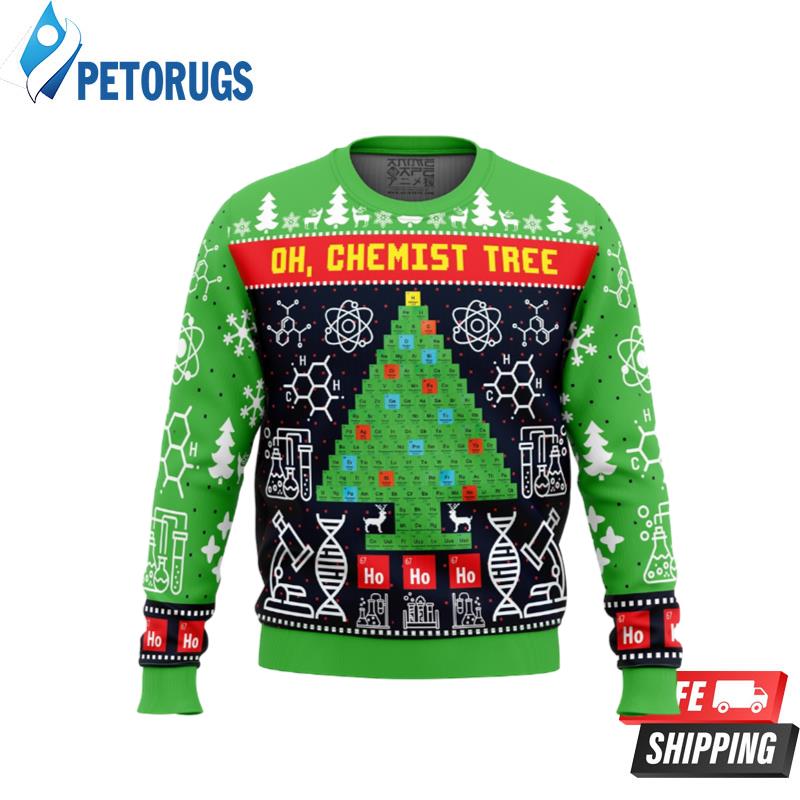 Oh Chemist Tree Science Ugly Christmas Sweaters