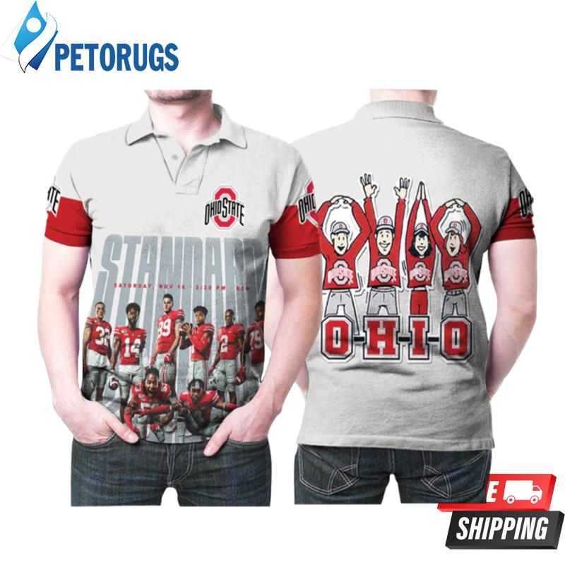 Ohio State Buckeyes Standard Football Team University Polo Shirts