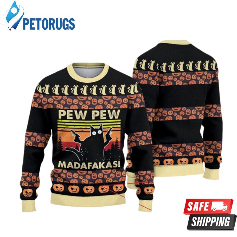 On A Dark Desert Highway Cool Wind In My Hair Halloween Ugly Christmas Sweaters