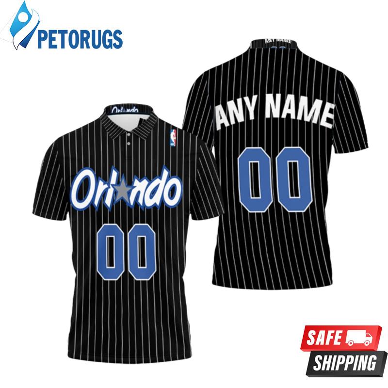 Orlando Magic Nba Basketball Team Logo Hardwood Classics Swingman Black 2019 Designed Allover Custom Polo Shirts