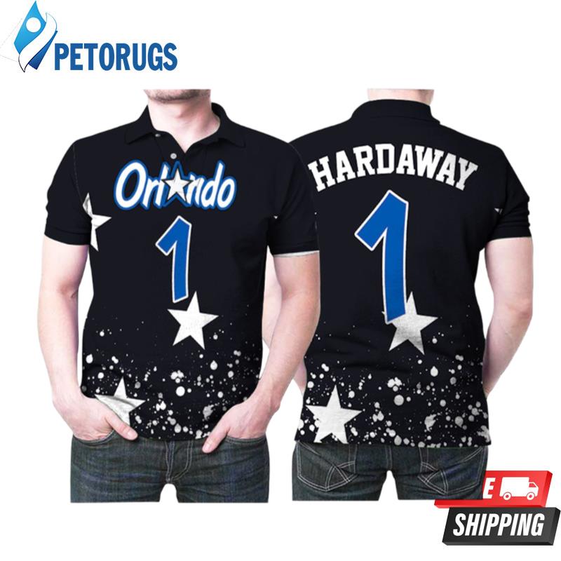 Orlando Magic Penny Hardaway Nba Basketball Classic Black Style Polo Shirts