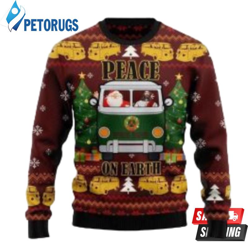 Peace On Earth Ugly Christmas Sweater Ugly Christmas Sweaters