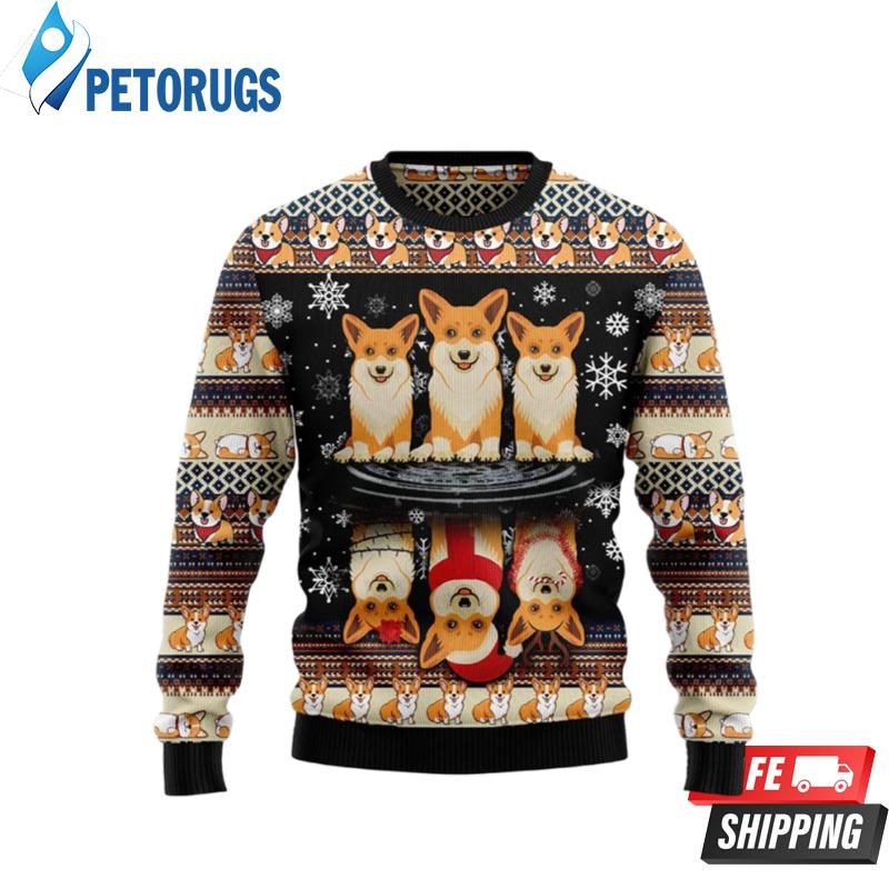 Pembroke Welsh Corgi Paws Ugly Christmas Sweaters