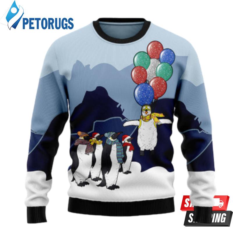 Penguin Christmas Balloon Ugly Christmas Sweaters