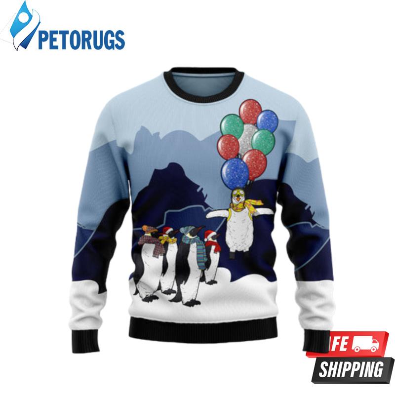 Penguin Christmas Balloon Ugly Christmas Sweaters