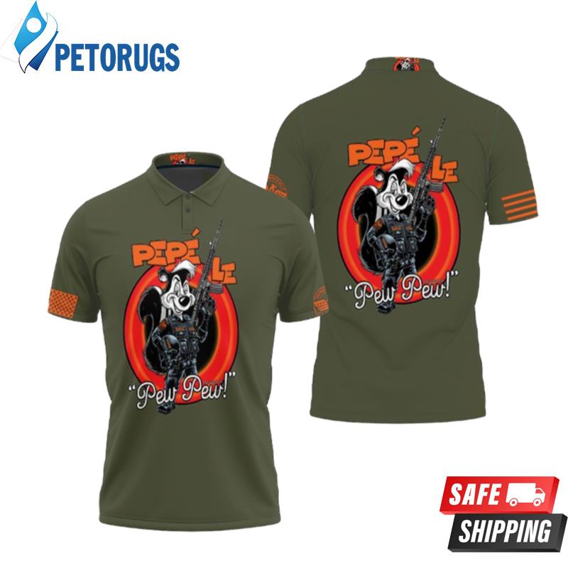 Pepe Le Pew Pew Pew For Lovers Polo Shirts