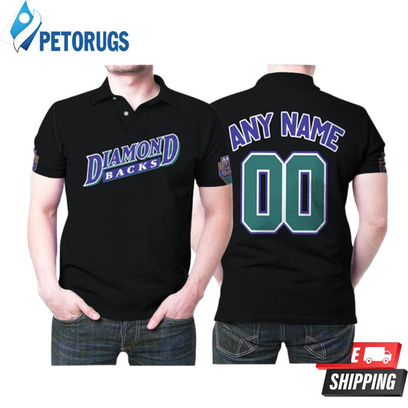 Personalized Any Name 00 Arizona Diamondbacks Alternative Black Inspired Style Polo Shirts