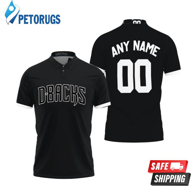 Personalized Any Name Arizona Diamondbacks Black Inspired Style Polo Shirts