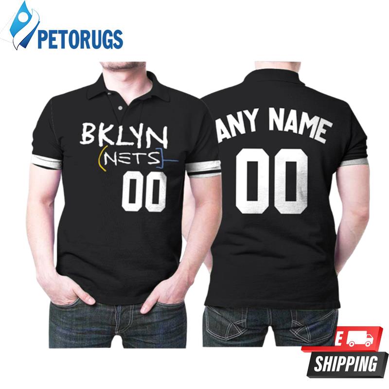 Personalized Brooklyn Nets Any Name 00 2021 City Edition Black Inspired Style Polo Shirts