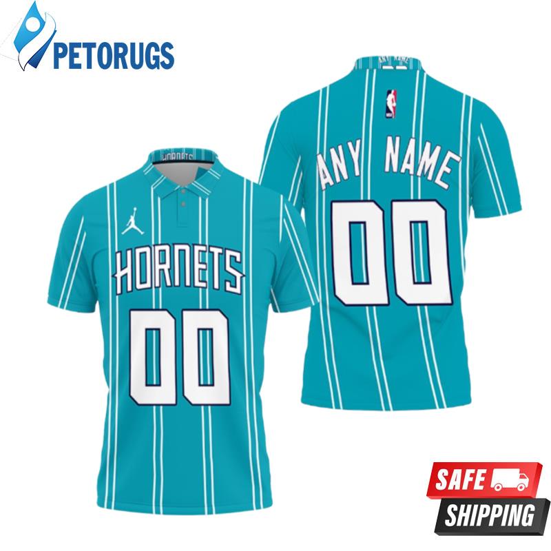 Personalized Charlotte Hornets Any Name 00 2020 Nba Aqua Team Inspired Style Polo Shirts