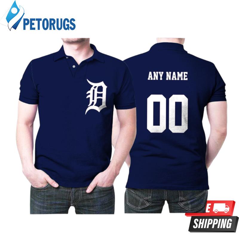 Personalized Detroit Tigers Anyname 00 2019 Team Black Inspired Style Polo Shirts