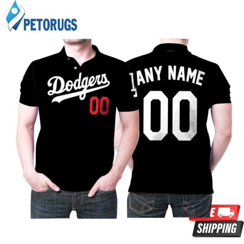 Personalized Los Angeles Dodgers Any Name 00 Mlb 2020 Team Black Inspired Style Polo Shirts
