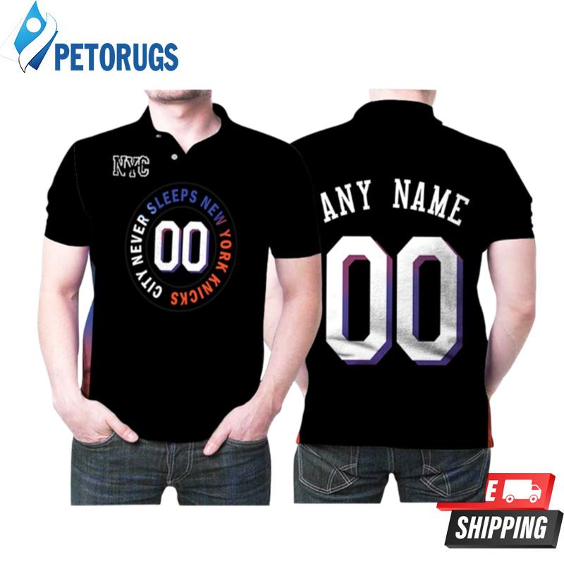 Personalized New York Knicks 00 Anyname 2020 Nba City Edition Black Inspired Style Polo Shirts