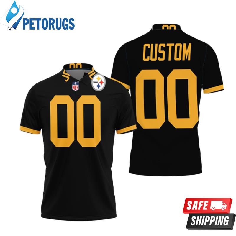 Personalized Pittsburgh Steelers 00 Anyname Color Rush Limited Inspired Style Gift For Pittsburgh Steelers Fans Polo Shirts