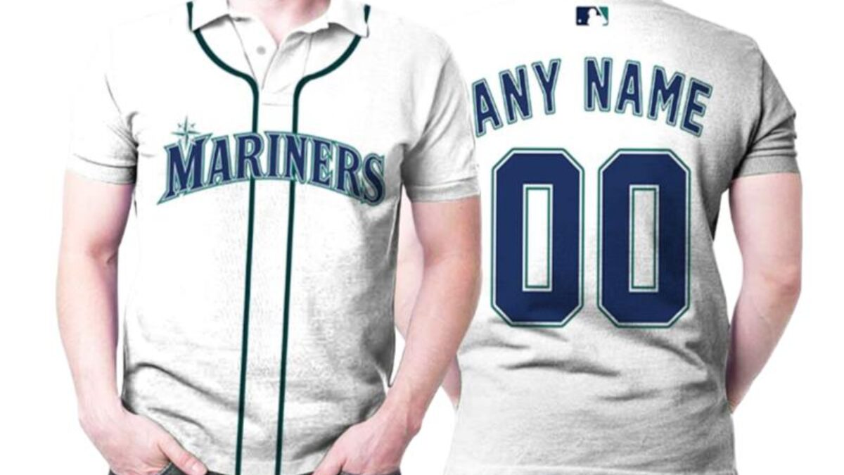 Personalized Seattle Mariners 00 Anyname Majestic White Inspired Style Polo  Shirts - Peto Rugs