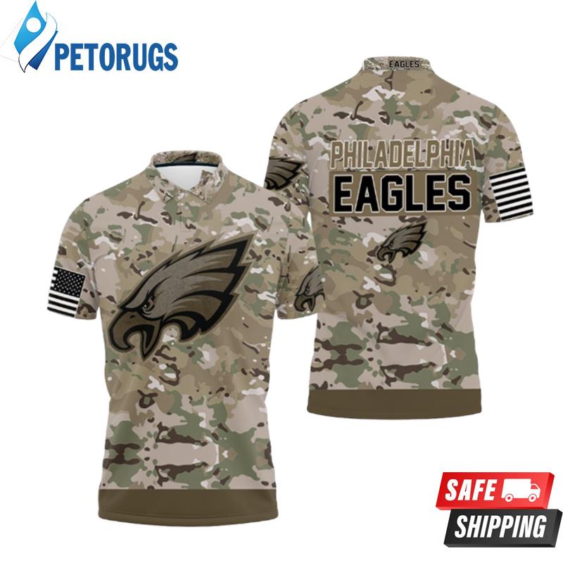 Philadelphia Eagles Camouflage Veteran 1 Personalized Polo Shirts