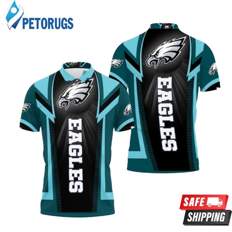 Philadelphia Eagles Nfl Logo Fire Football Eagles Polo Shirts - Peto Rugs