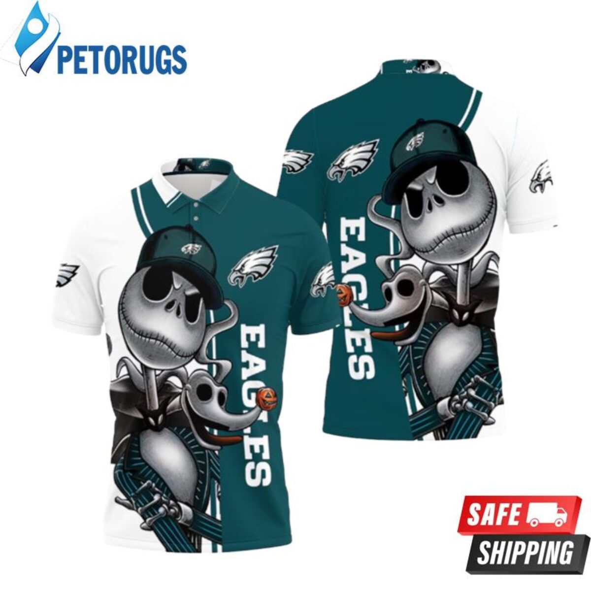 Philadelphia Eagles Snoopy Printed Personalized Polo Shirts - Peto