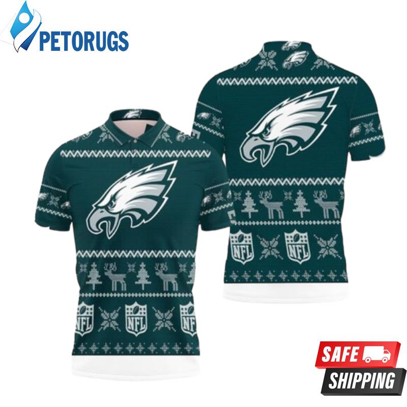 Philadelphia Eagles Ugly Sweat Christmas Polo Shirts