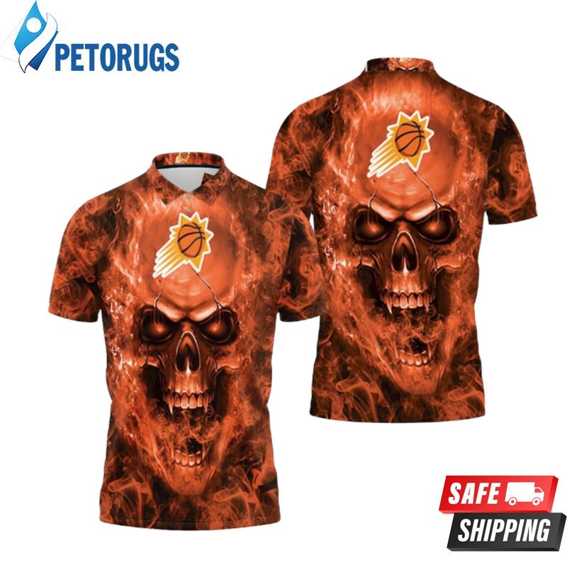 Phoenix Suns Nba Fans Skull Polo Shirts