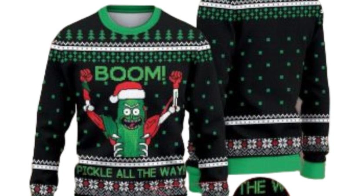 Pickle rick store ugly sweater