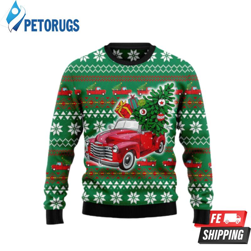 Pickup Truck Ugly Christmas Sweaters