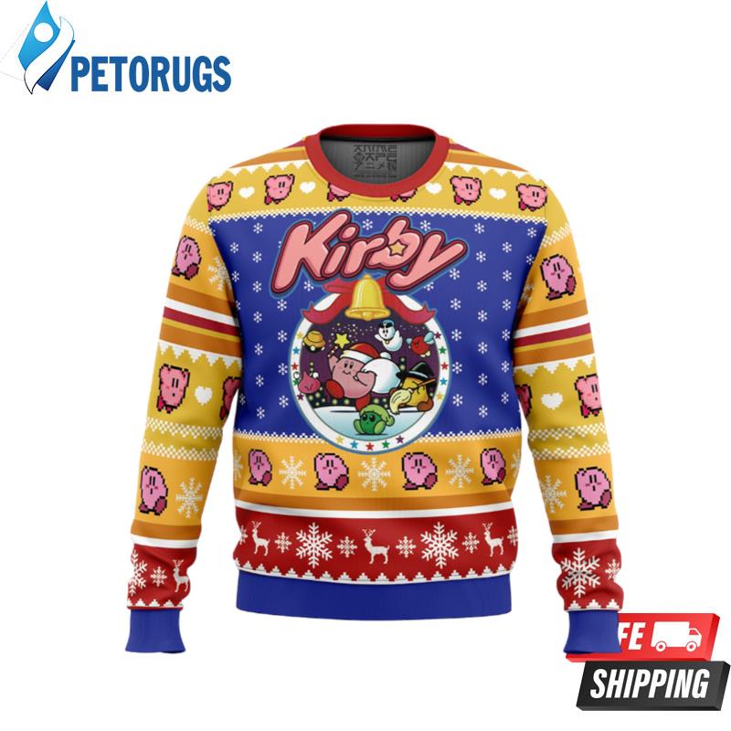 Pink Puff Christmas Kirby Ugly Christmas Sweaters