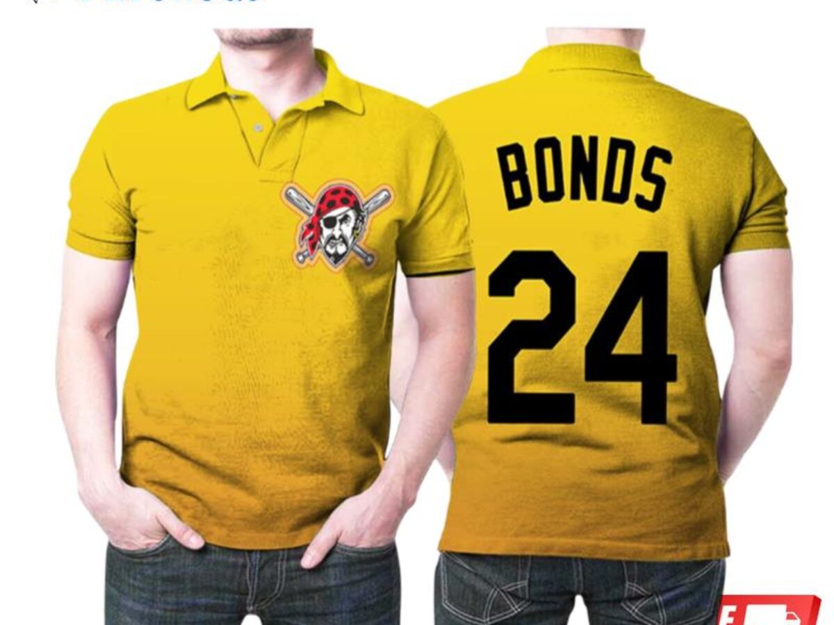 Pittsburgh Pirates 24 Barry Bonds Throwback Mlb Yellow Inspired Style Polo  Shirts - Peto Rugs