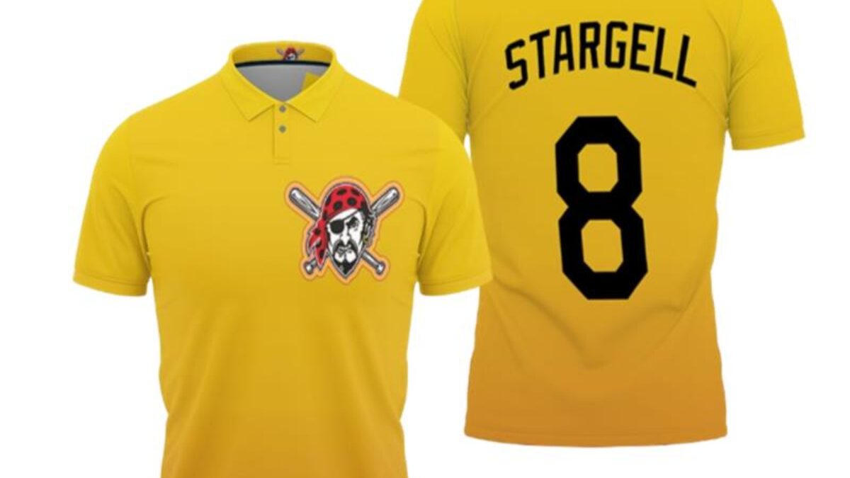 Pittsburgh Pirates Willie Stargell #8 Great Player 2020 Mlb Baseball Team  Logo Yellow Polo Shirts - Peto Rugs