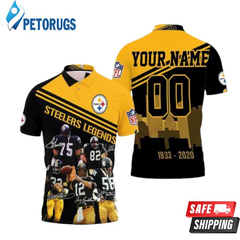 Pittsburgh Steelers Legends Signature 87th Anniversary For Fans Personalized Polo Shirts