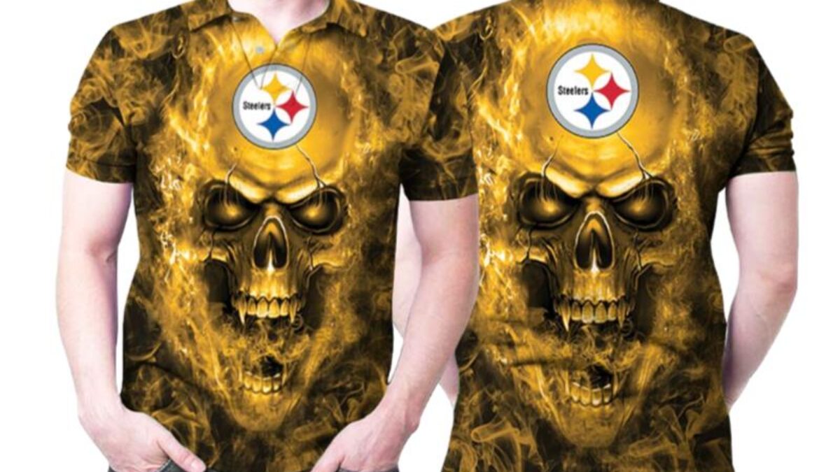 Pittsburgh Steelers Tee Shirt Skull 3D For Men And Women