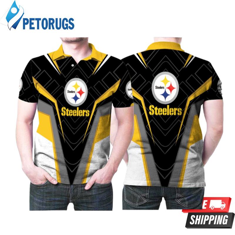 Pittsburgh Steelers Logo Nfl All Over Polo Shirts