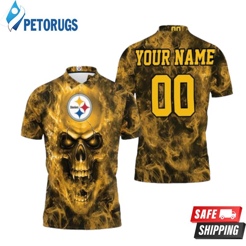 Pittsburgh Steelers Nfl Fans Skull Personalized Polo Shirts