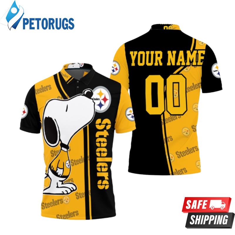 Pittsburgh Steelers Snoopy Personalized Polo Shirts
