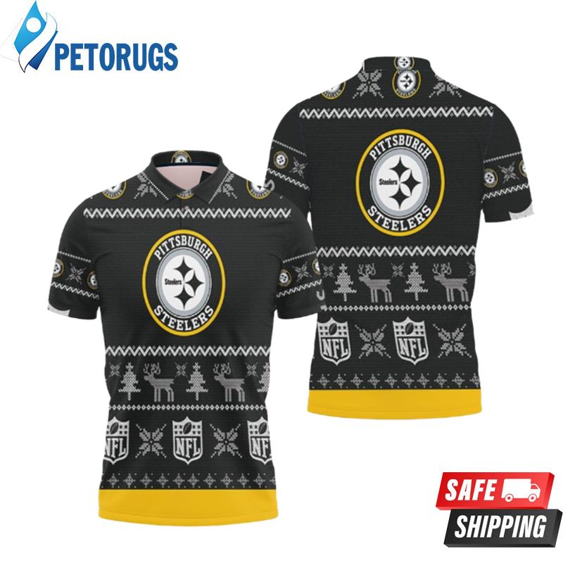 Pittsburgh Steelers Ugly Sweat Christmas Polo Shirts