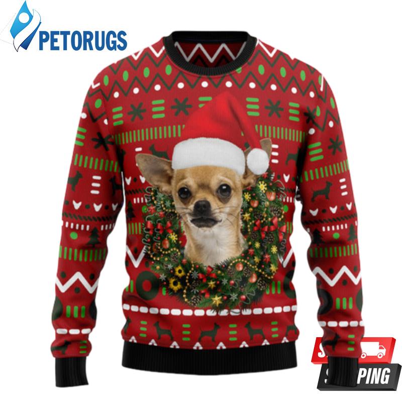 Playful Chihuahua Merry Christmas Ugly Christmas Sweaters