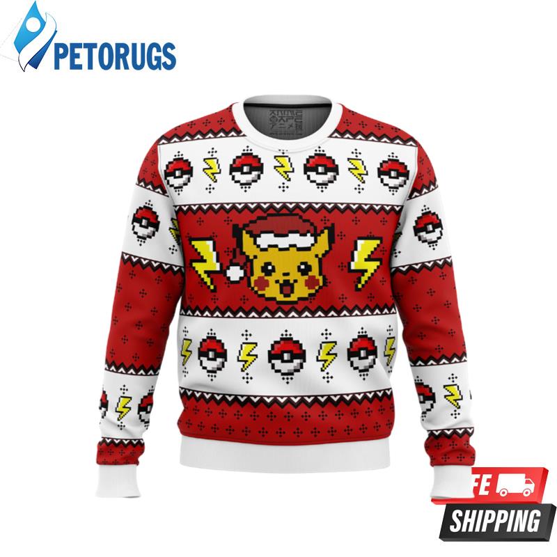 Pokemon Pikachu Ugly Christmas Sweaters Peto Rugs