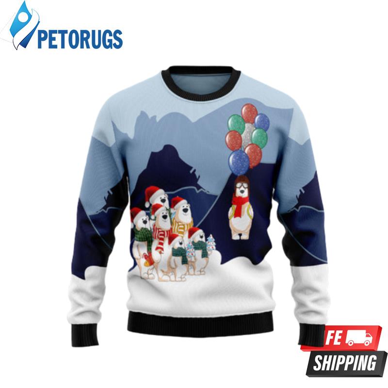 Polar Bear Balloon Ugly Christmas Sweaters