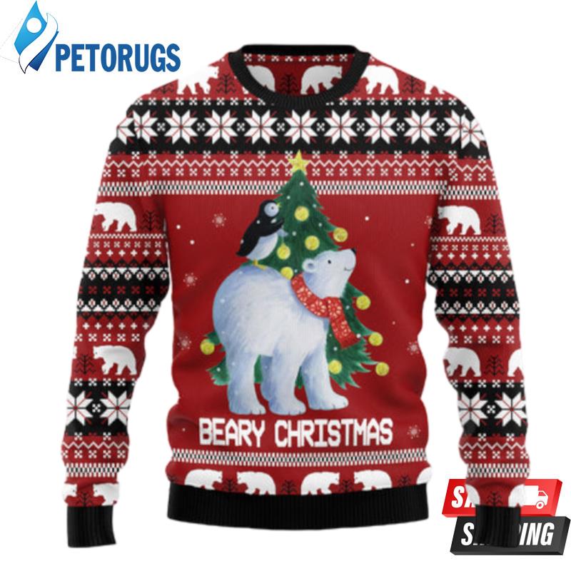 Polar Bear Beary Christmas Ugly Christmas Sweaters