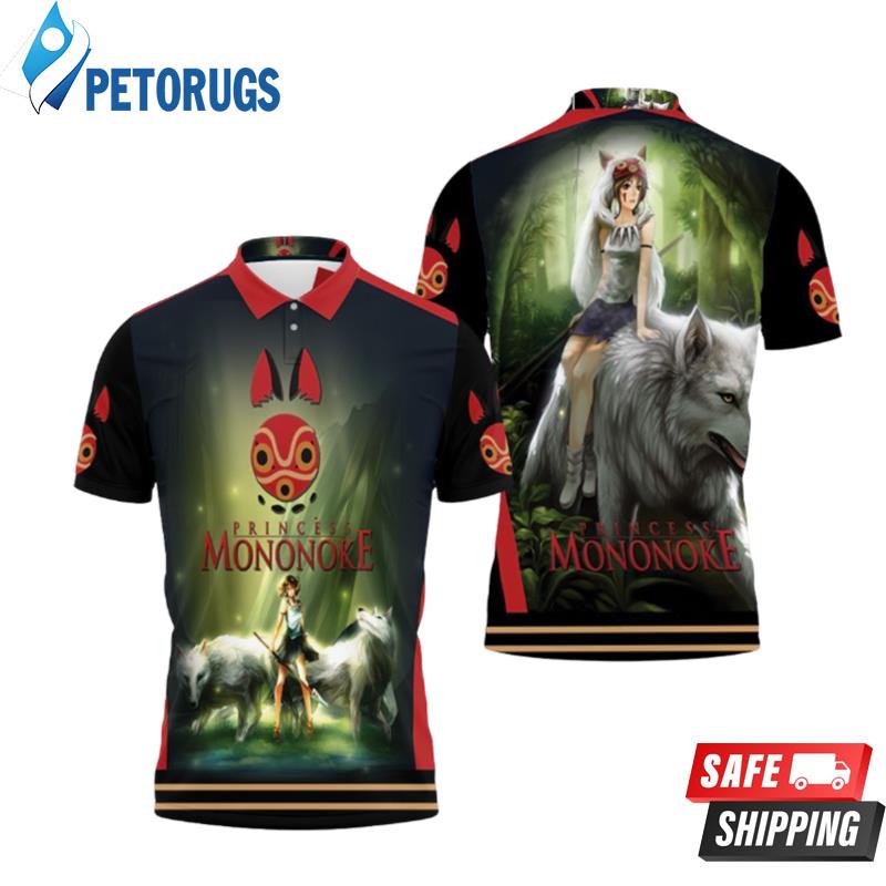 Princess Mononoke Moro-no-kimi Mother Of Wolf Fighting Polo Shirts