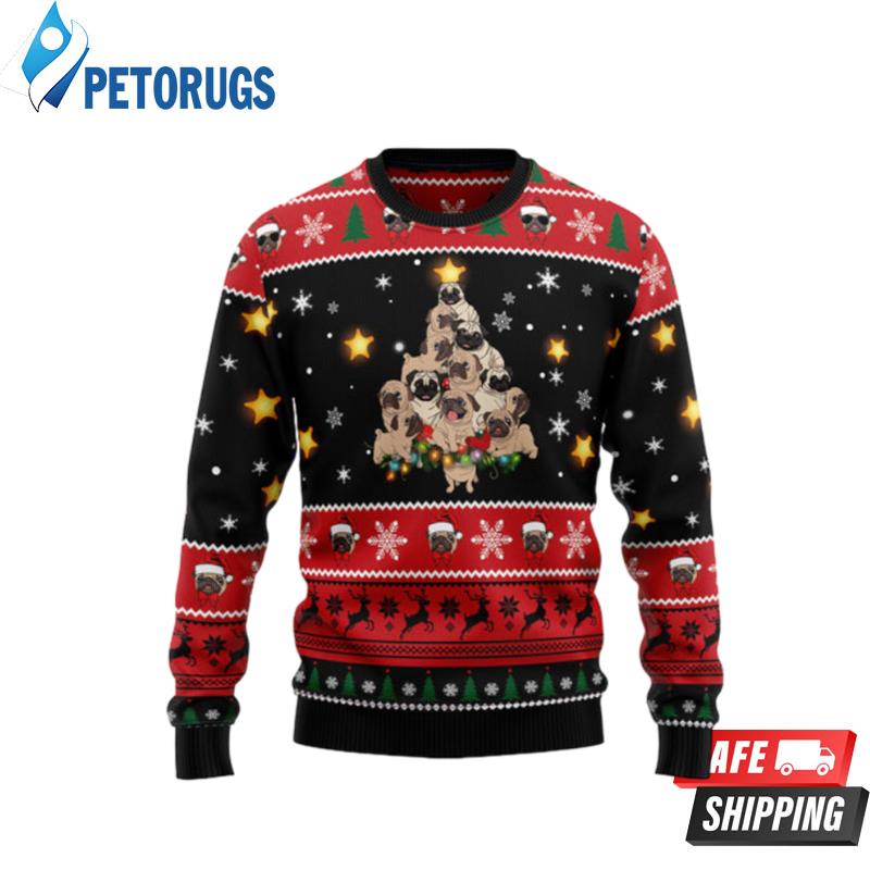 Pug Christmas Tree Ugly Christmas Sweaters