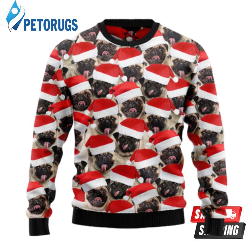 Pug Cute Ugly Christmas Sweaters - Peto Rugs