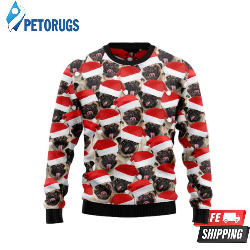 Pug Group Awesome Ugly Christmas Sweaters